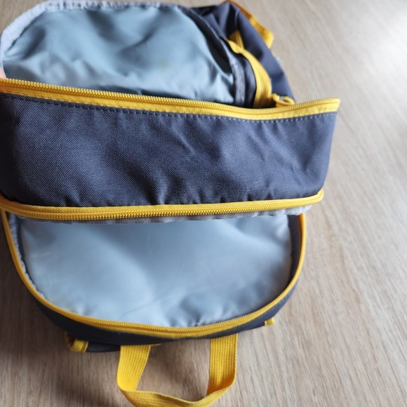 Keds Backpack Zipper Pocket Nylon Grey Yellow Unisex 13\